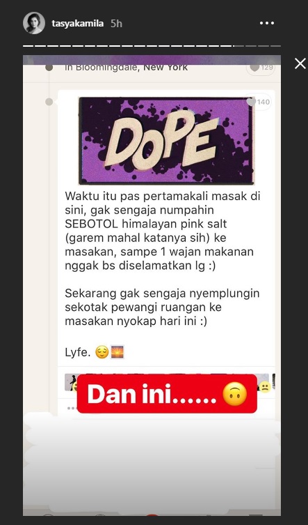 Instagram Story (tasyakamila)