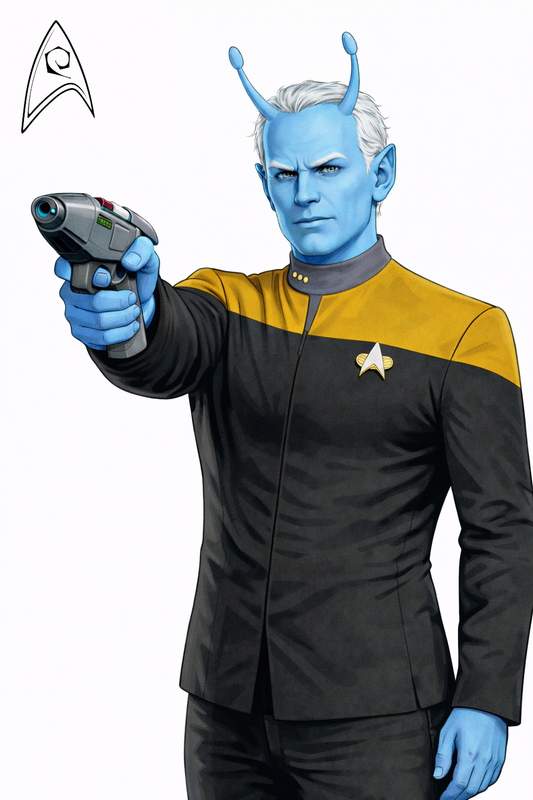 Chat GPT Star Trek Andorian Xanthus Th Raviq security department Commander stronger