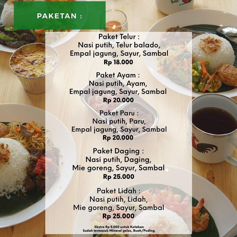 Menu paket di Rumahan Kitchen