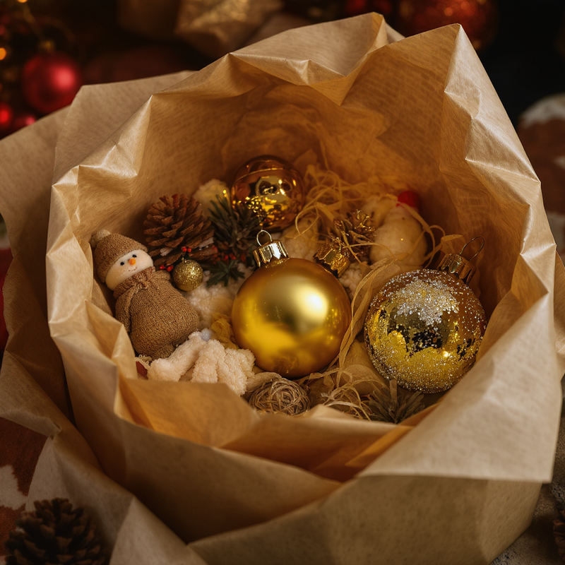 Сетчатая бумага для хрупких новогодних подарков по России