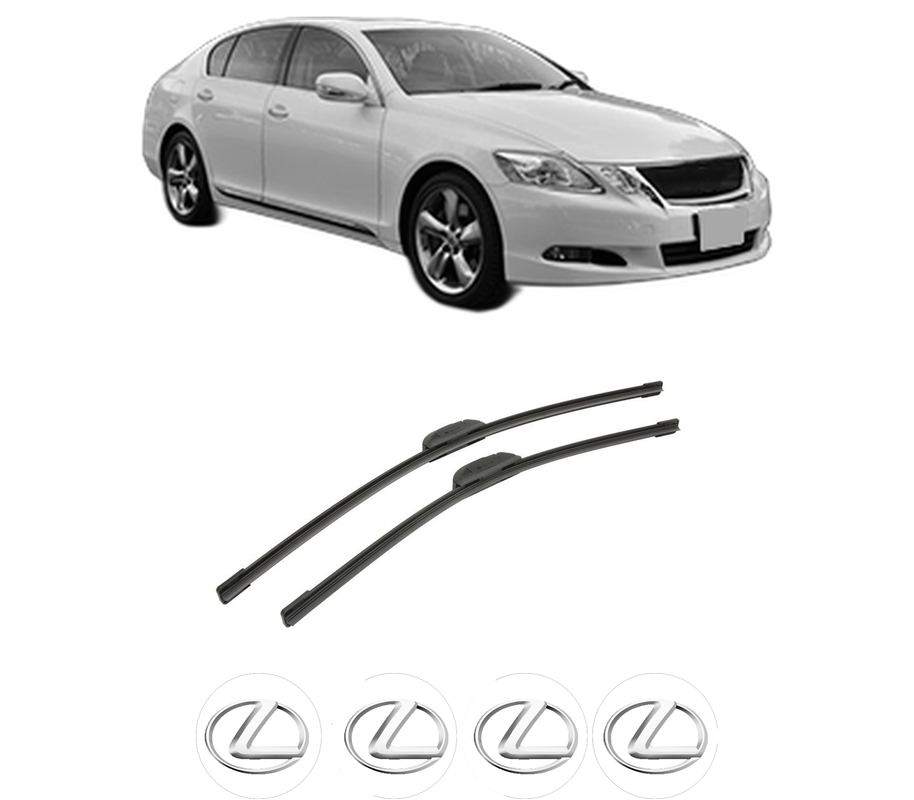 Set stergatoare auto LEXUS GS (_S19_) din 2005-2011, pentru parbriz auto, 2 bucati, Bosch Aerotwin Retrofit, din cauciuc siliconat rezistent, 4 Stickere Auto LEXUS