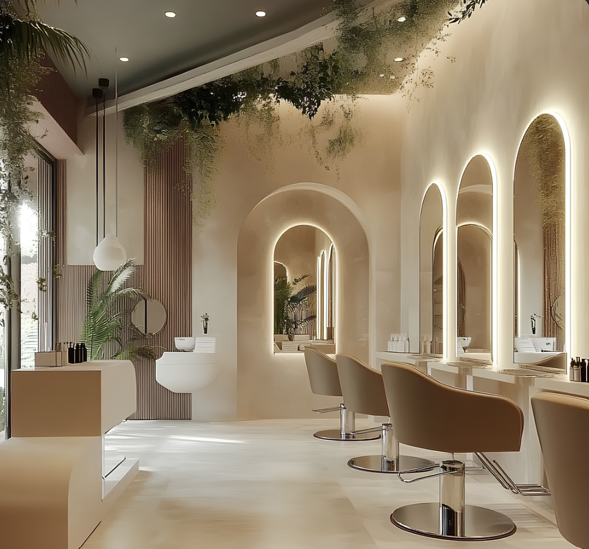 Intérieur du salon de coiffure