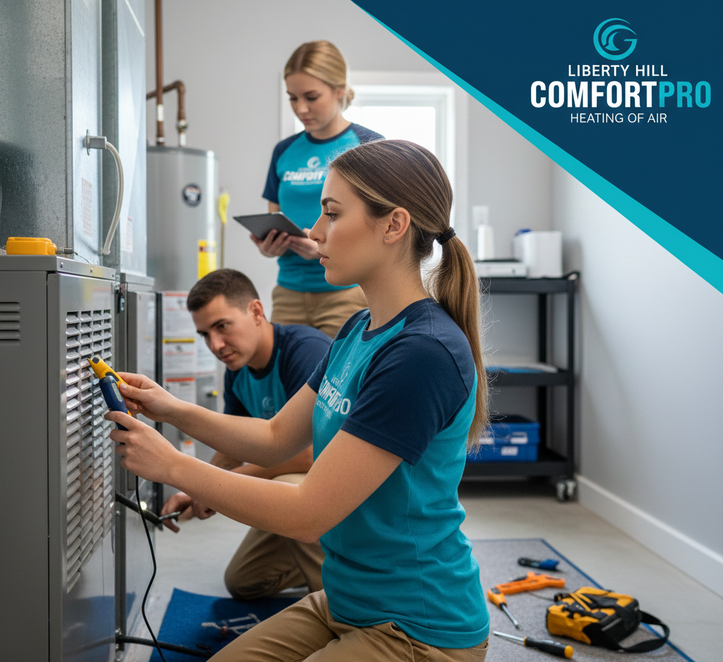 Team Working on HVAC System