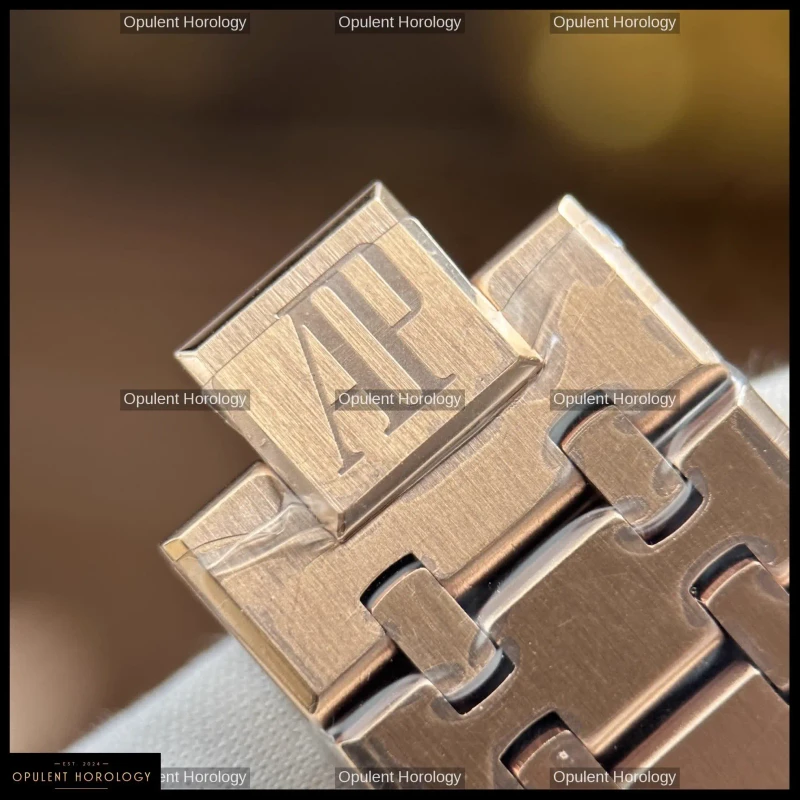 Audemars Piguet Royal Oak Perpetual Calendar 26574OR Rose Gold Plated Blue Grande Tapisserie Dial 41mm Automatic