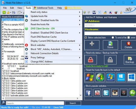 Hosts File Editor+ 1.5.10 Multilingual