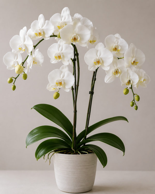 Orquidea Blanca (No incluye Macetero)