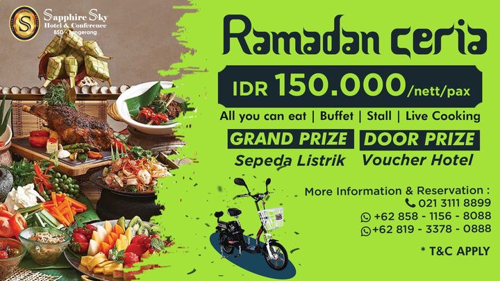 Sapphire Sky Hotel BSD City, hotel di sekitar BSD Tangerang yang menawarkan paket bukber all you can eat.
