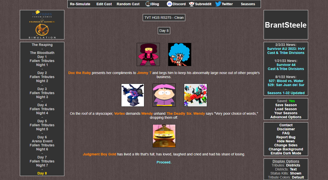 2023-05-02 - 20-37-08 - BrantSteele Hunger Games Simulator