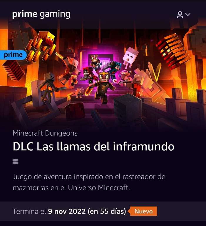 Minecraft Dungeons-DLC gratis con Amazon Prime 
