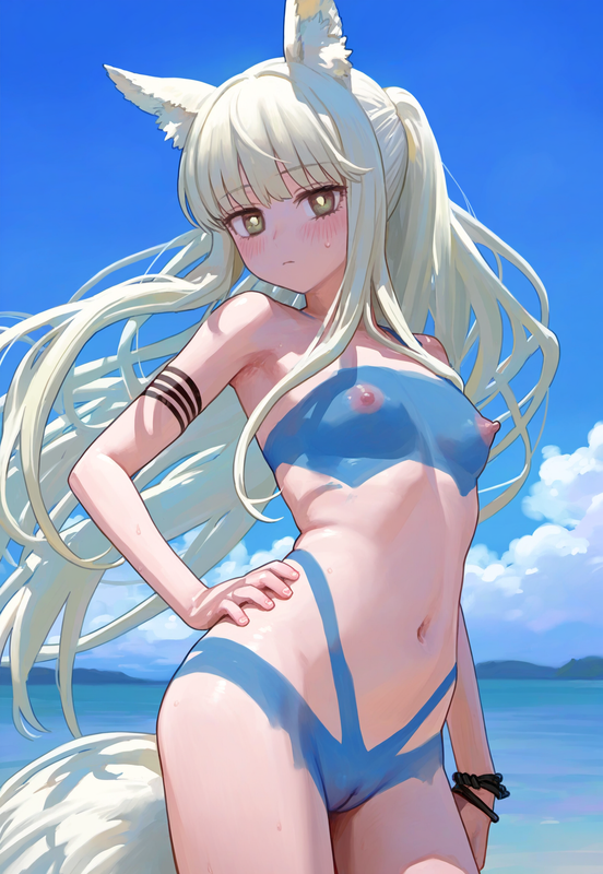 119794990_p0 swimsuit, exhibitionism, girl ⁄ 白金 - 火猫猫