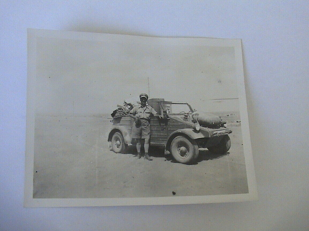 Foto Afrika 1942 Südfront Kübelwagen Ballonreifen Kennzeichen