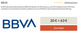 BBVA Girokonto Aktion