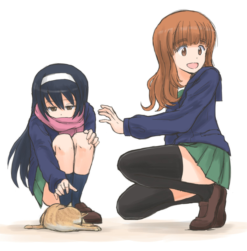 reizei-mako-and-takebe-saori-girls-und-panzer-drawn-by-mutsu-l