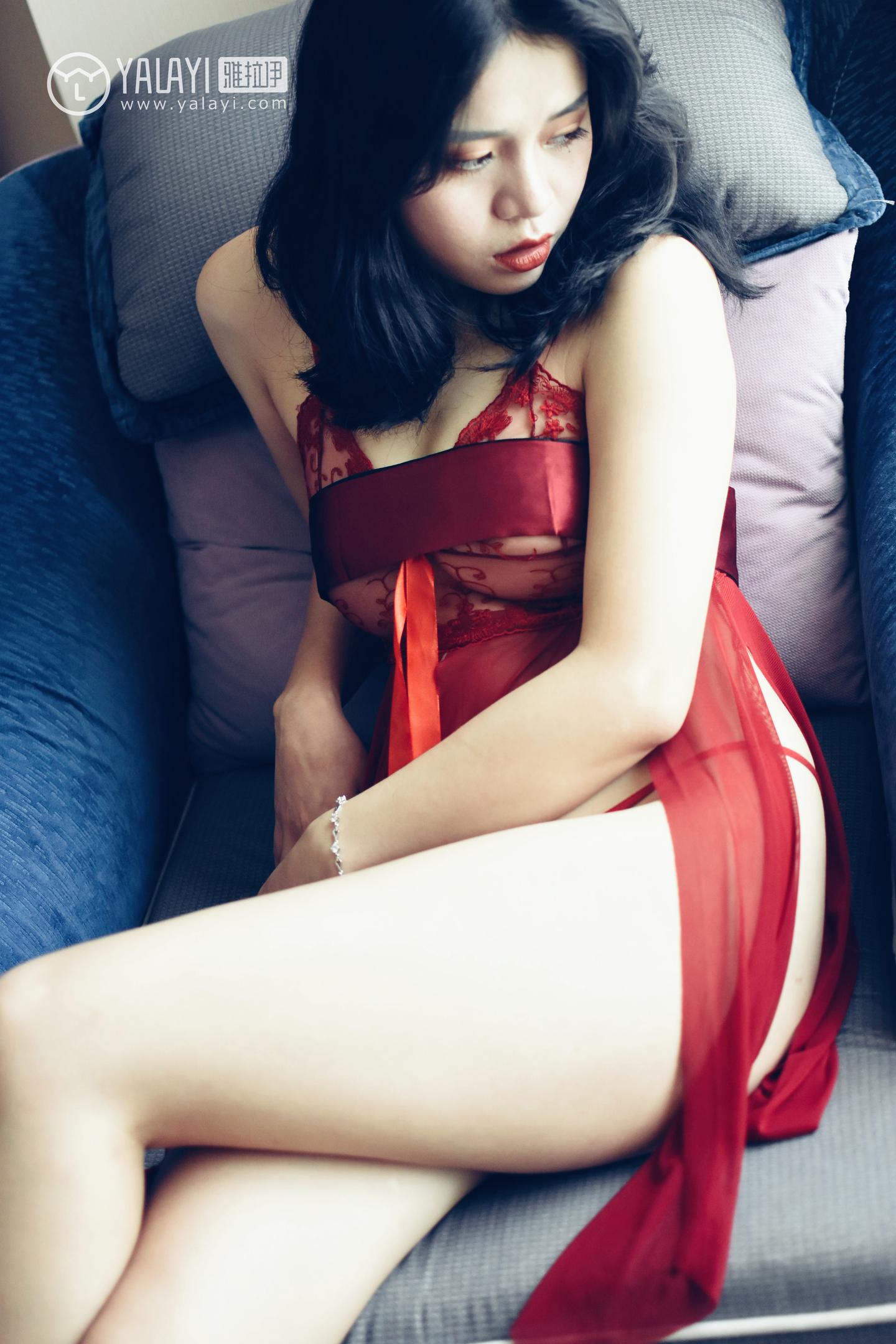 [YALAYI雅拉伊] Y014 米心蕊 - 心蕊的红色睡袍 13