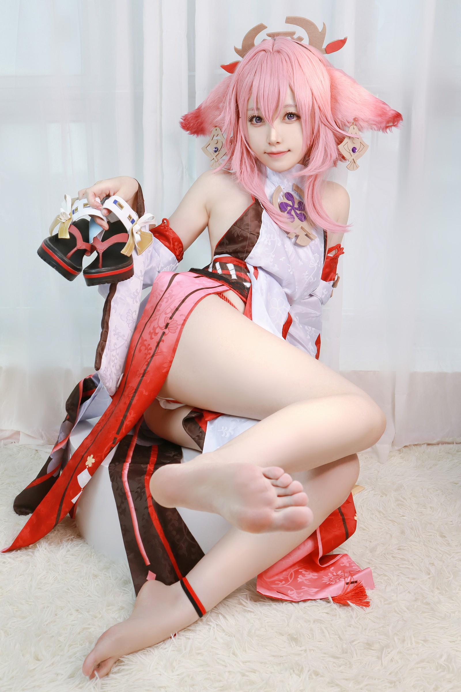朝霧愛 – 原神 Yae Miko 八重神子 Cosplay 高清写真（35P-452.8M）插图5