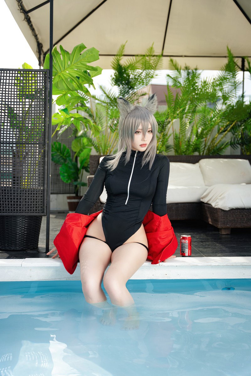 切切Celia 明日方舟 红 Cosplay 高清写真 28P+1V插图1