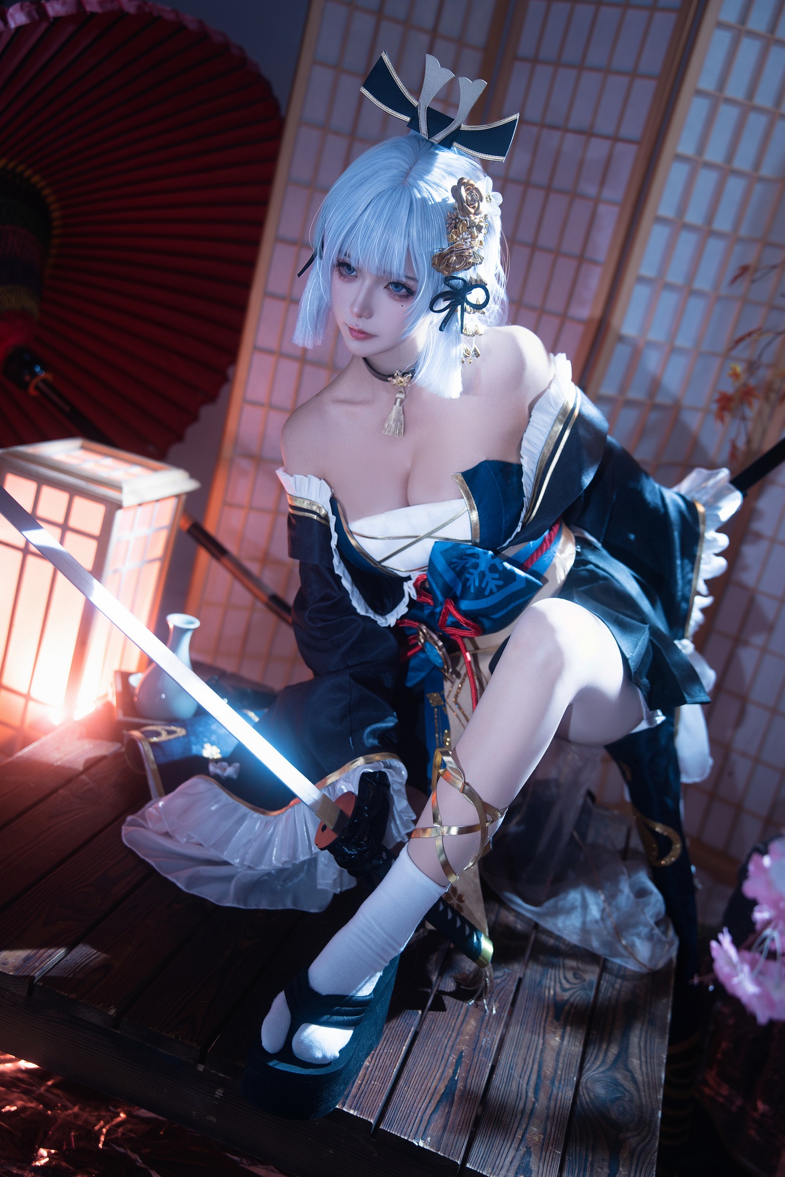 Seya-狮砸 – 原神 神里绫华·霜刃 Cos 高清写真（12P-195.6MB）插图9