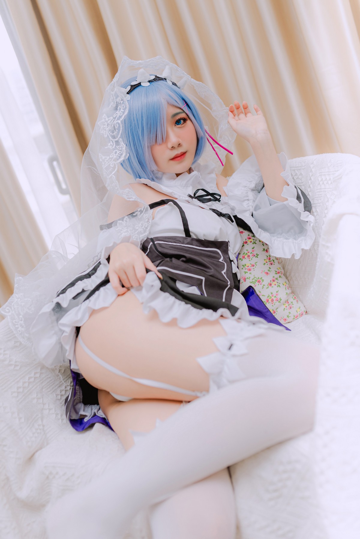 PoppaChan Rem Maid Classic Cosplay (Re Zero) – 20 Photos 105MB插图3