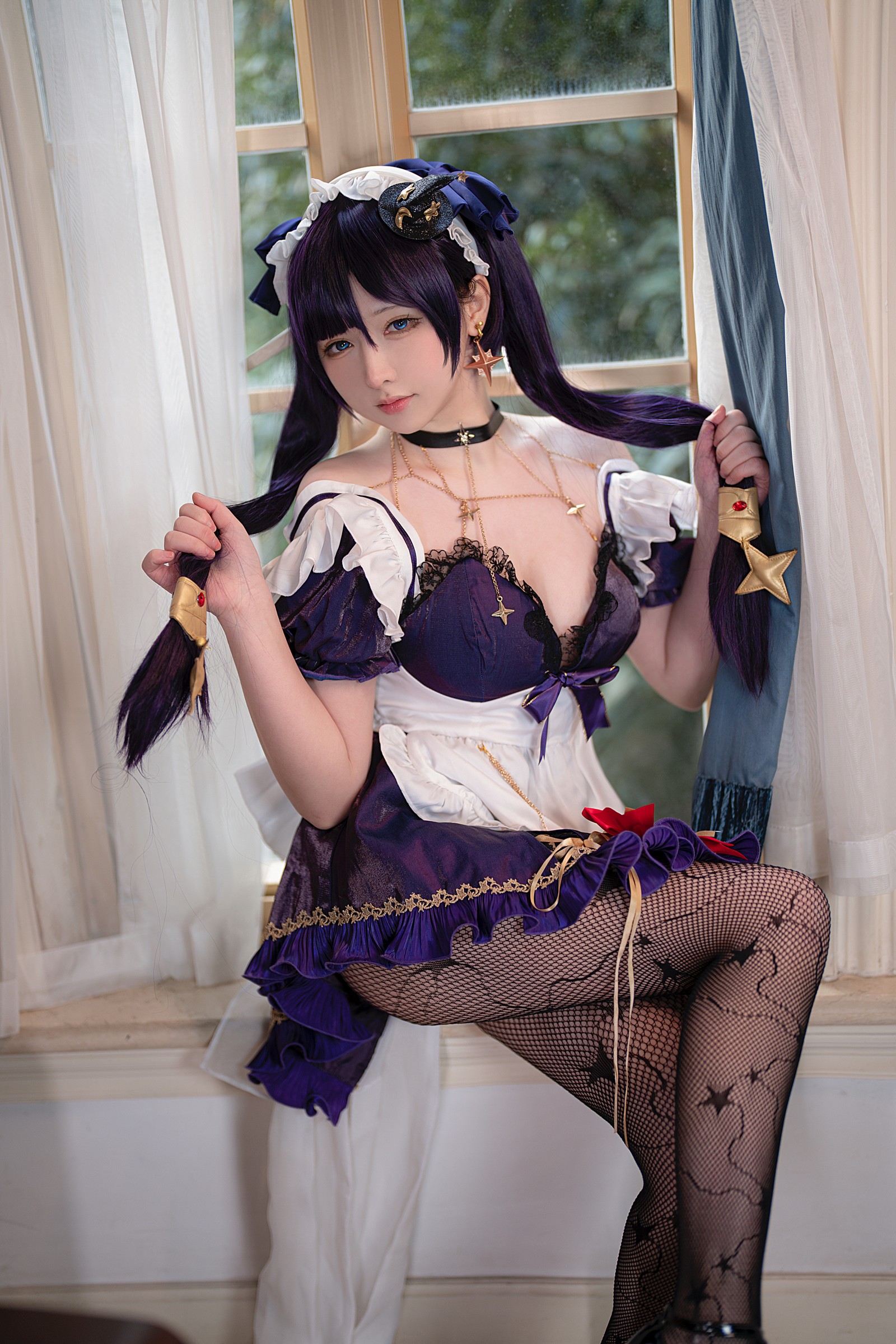 樱梨梨 莫娜 女仆 Cosplay 写真集｜原神角色高清图集（34P｜135MB）插图4