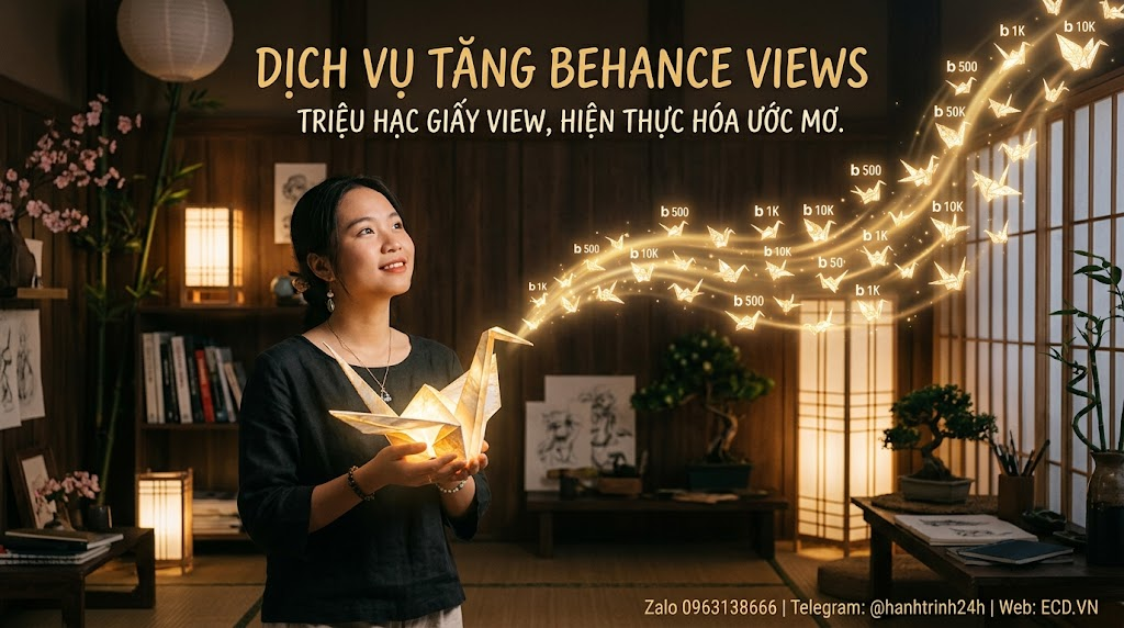 dịch vụ tăng behance views bền vững project behance