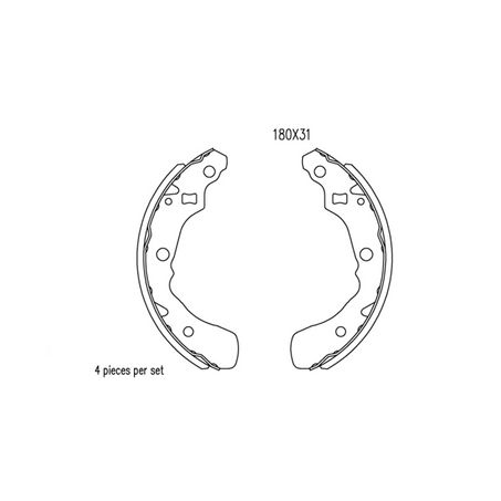 Rear Brake Shoe Set Rear Brake Shoe Set