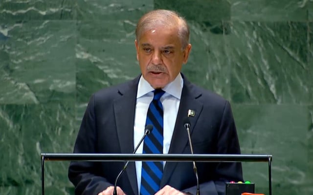 PM Shehbaz condemns Houthi attacks on Saudi Arabia in UNGA address; calls for open Hormuz, Bab al-Mandab