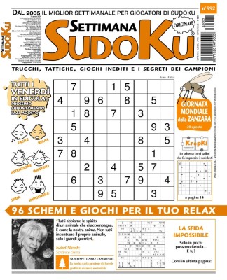 Settimana Sudoku N.992 - 16 Agosto 2024