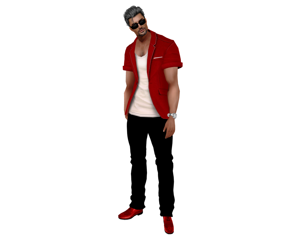 Red-Blazer-and-T-Casual