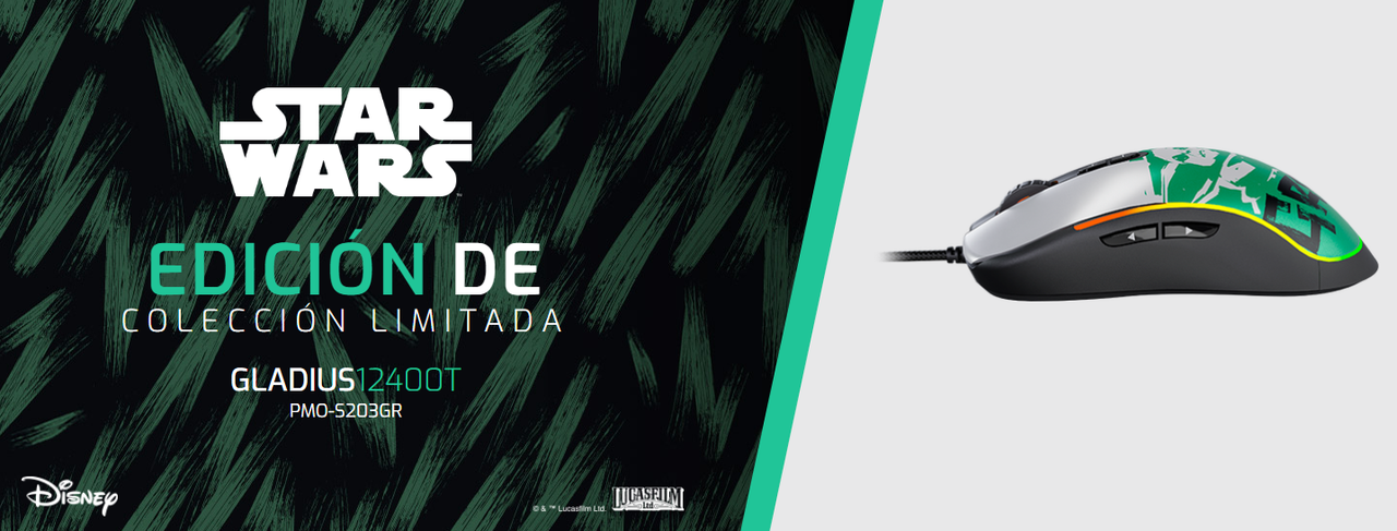 Mouse de gaming Primus edición especial de Grogu de Star Wars: The Mandalorian.