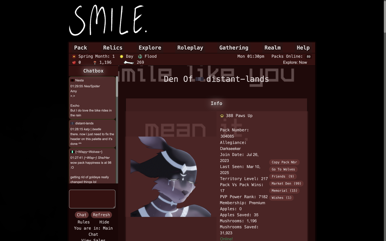 smilecat theme (den page)
