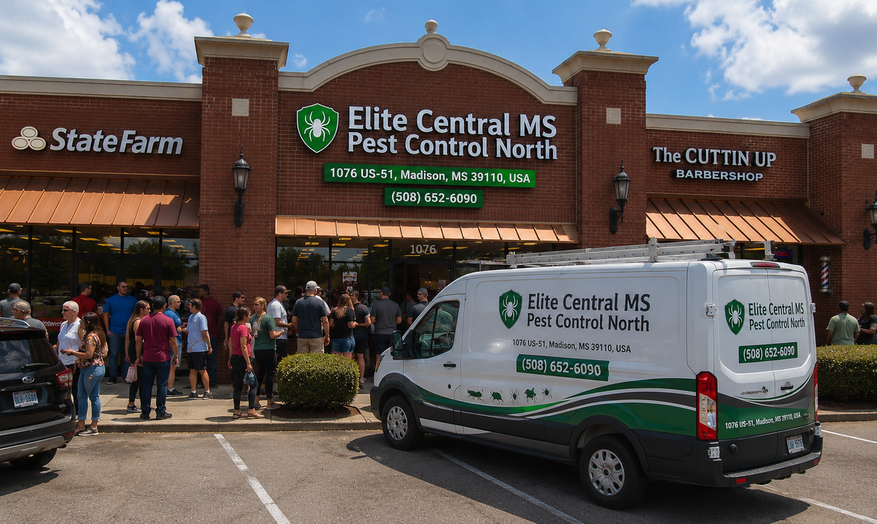 Commercial pest control service van