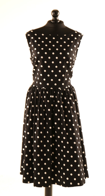 Black Spotty Lindy Bop Dress - Adult 14