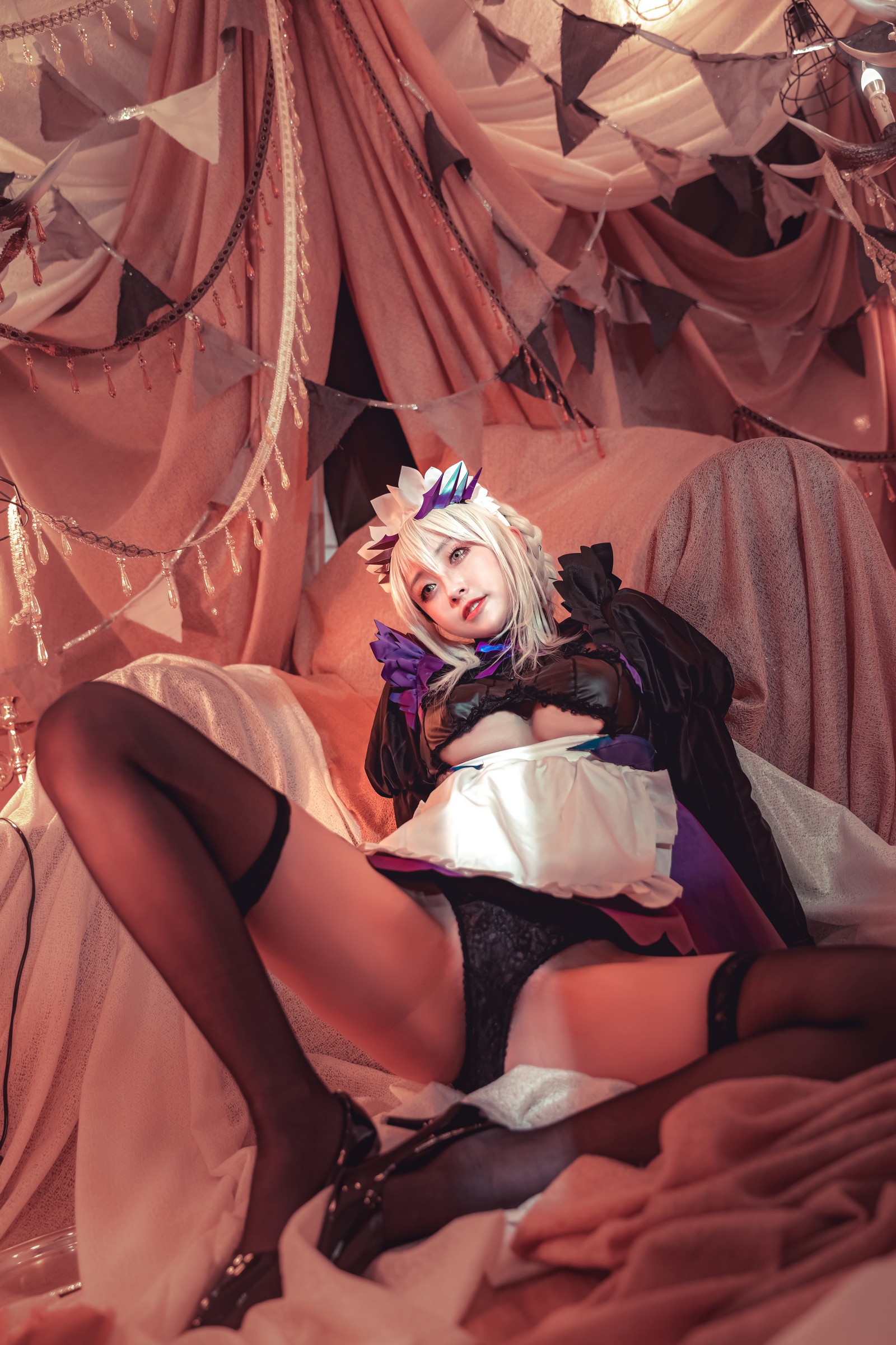 冬马路纱 黑枪呆 Cosplay 写真合集｜FGO 阿尔托莉雅 黑化版 图集＋视频（40P＋1V｜685MB）插图8