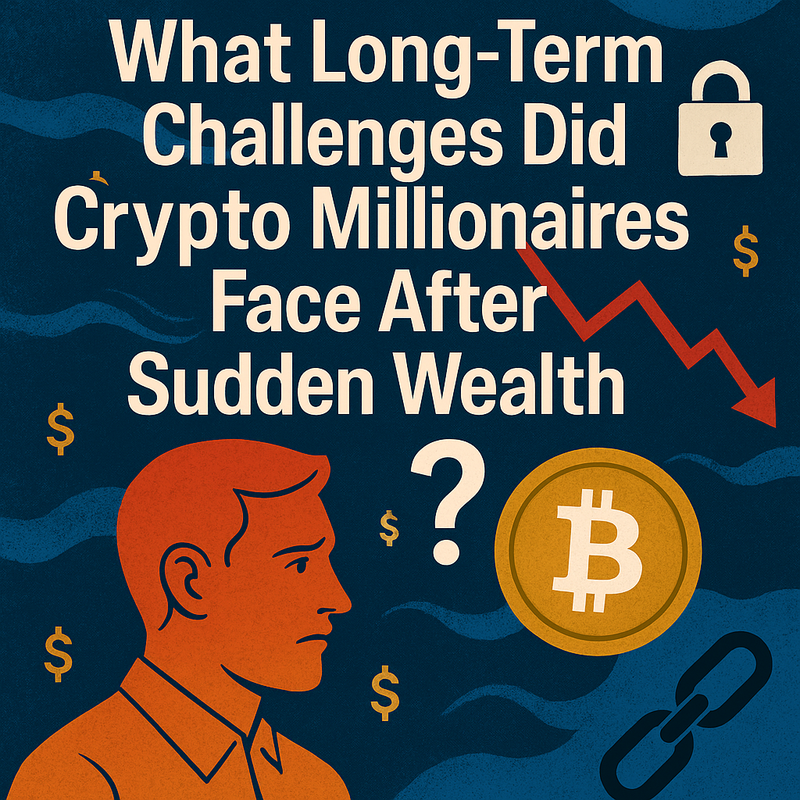 What long-term challenges did crypto millionaires face after sudden wealth