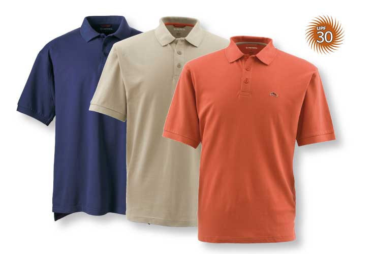NEW Simms Trout Polo Fly Fishing Shirt Taupe Ext