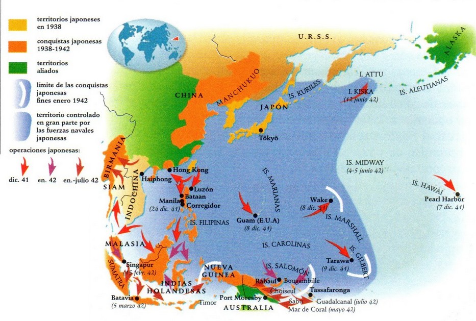 Avances japoneses en el Suroeste del Pacífico desde diciembre de 1941 hasta abril de 1942