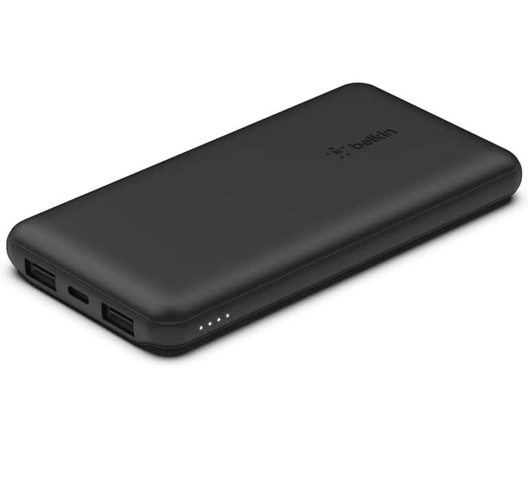 Amazon: Belkin Cargador portátil USB C, 10000 mAh con 1 Puerto USB C y 2 Puertos USB A para Carga de hasta 15 W 
