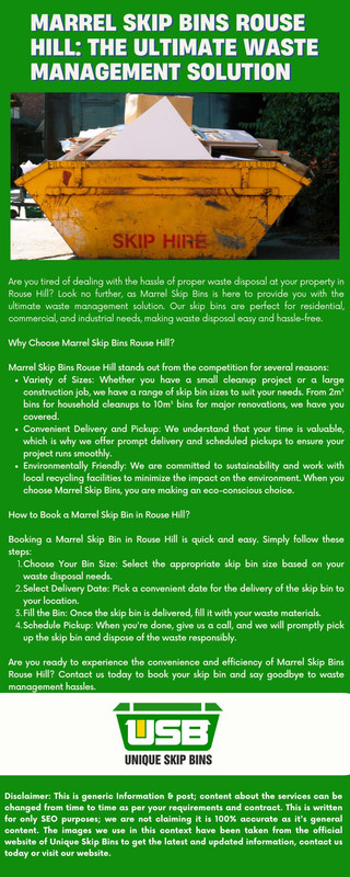 Marrel Skip Bins Rouse Hill The Ultimate Waste Management Solution