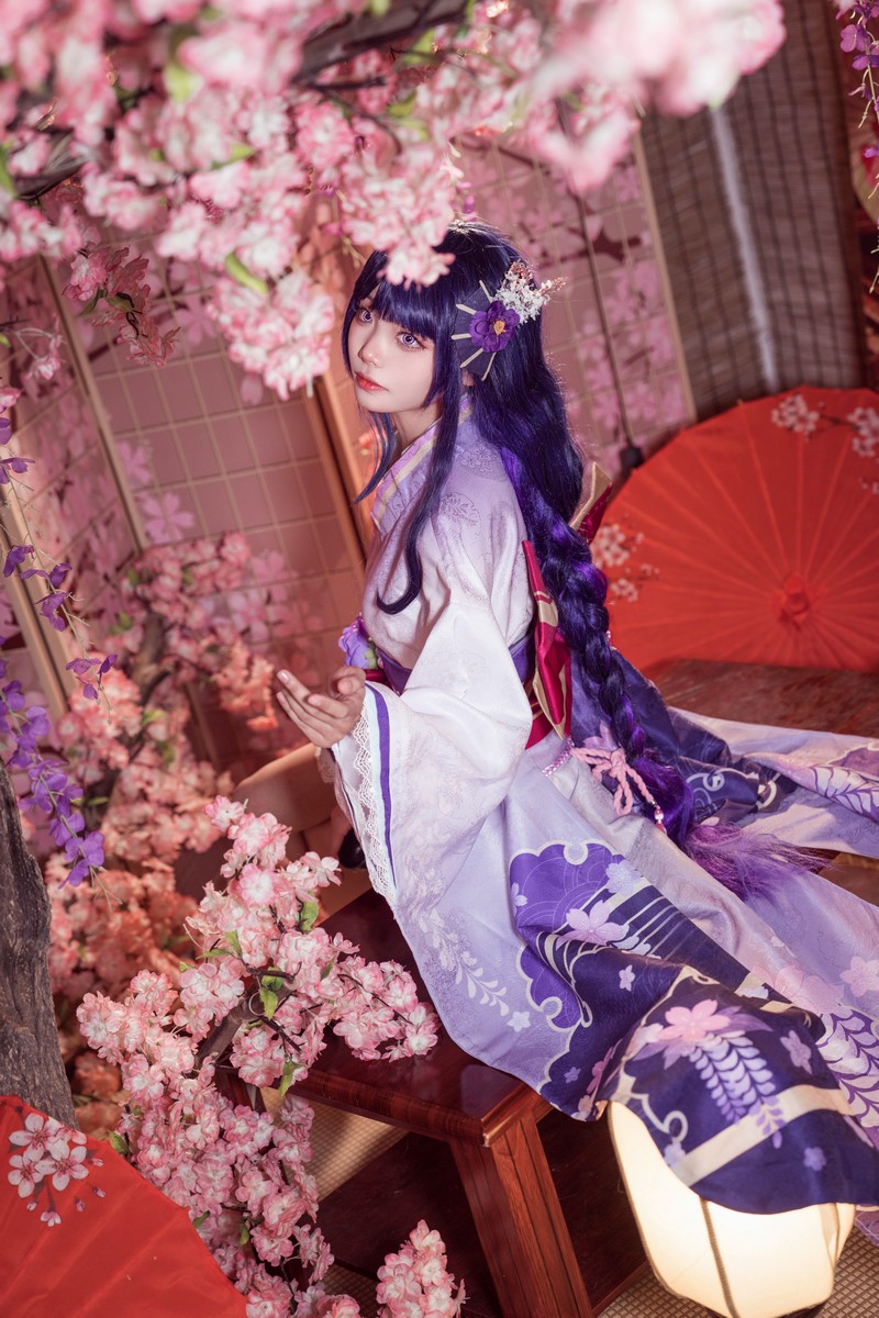 艾西Aiwest 雷电将军Cosplay写真图集 原神角色高清美图 30P (346.6M)插图9