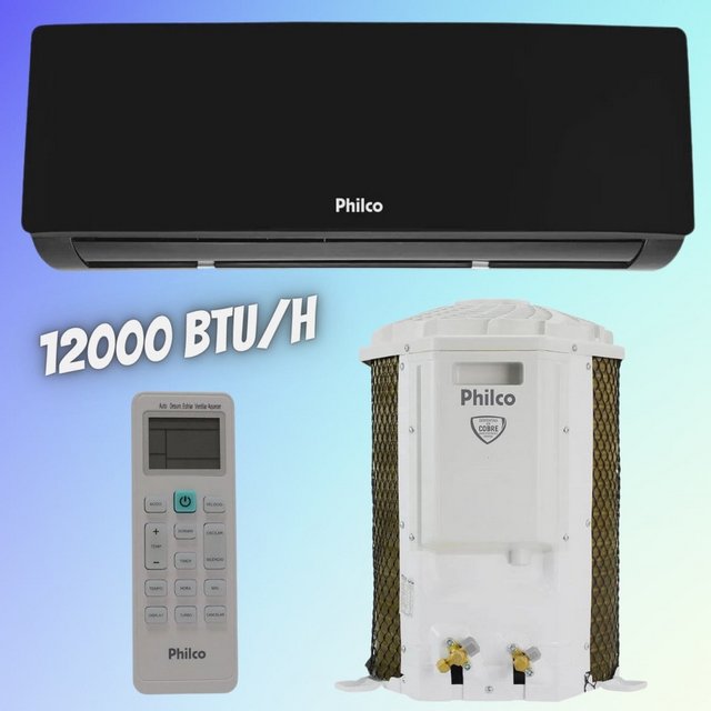 Ar Condicionado Split Hi Wall Philco Black 12000 BTU/h Frio PAC12000TFM12 – 220 Volts