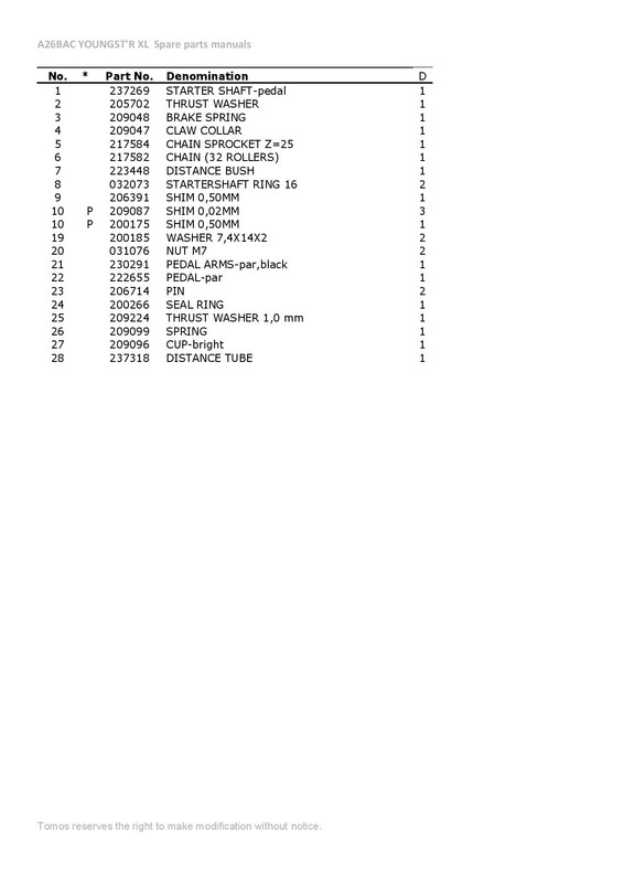 TOMOS-A26BAC-YOUNGSTR-XL-Spare-parts-manual-page-011