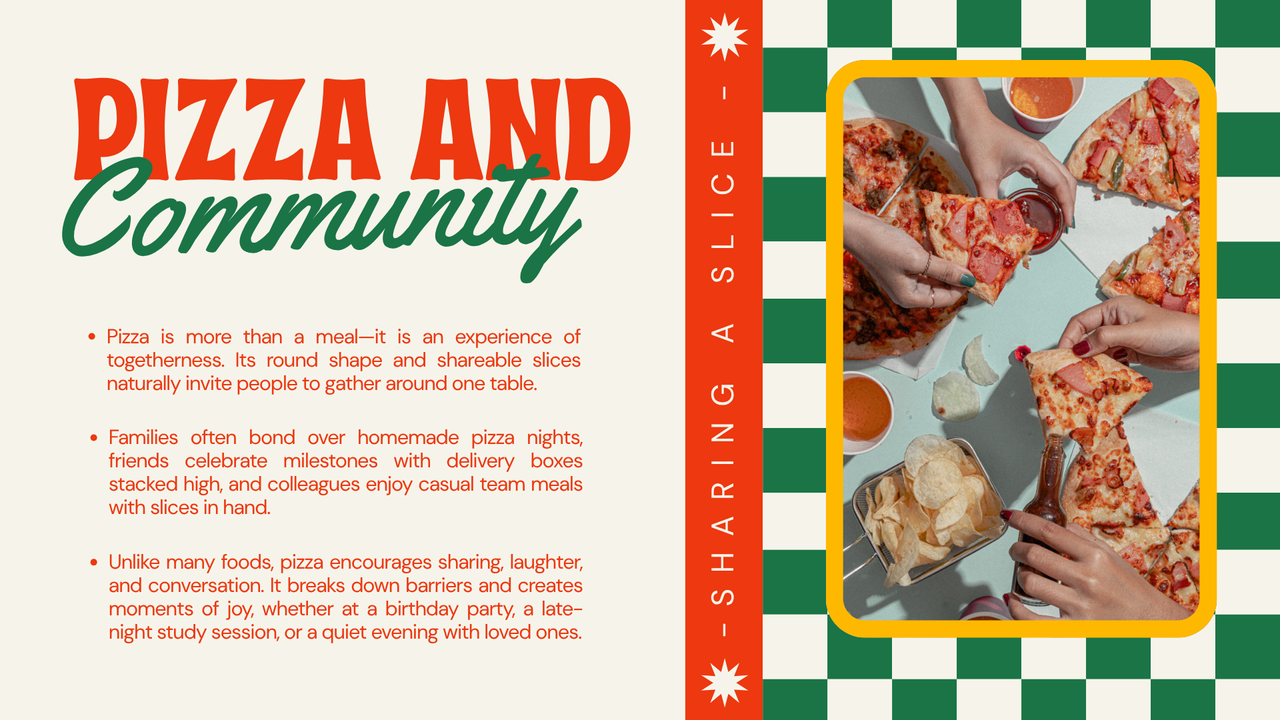 Red and Green Modern Retro Pizza Presentation