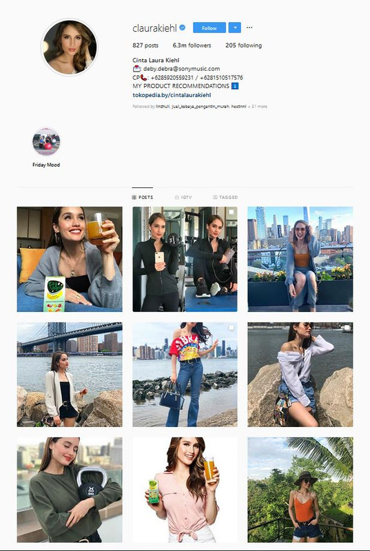 Tak ada foto Frank Garcia di akun Cinta Laura.