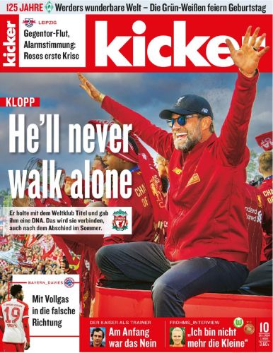 Cover: Kicker Sportmagazin No 10 vom 29  Januar 2024