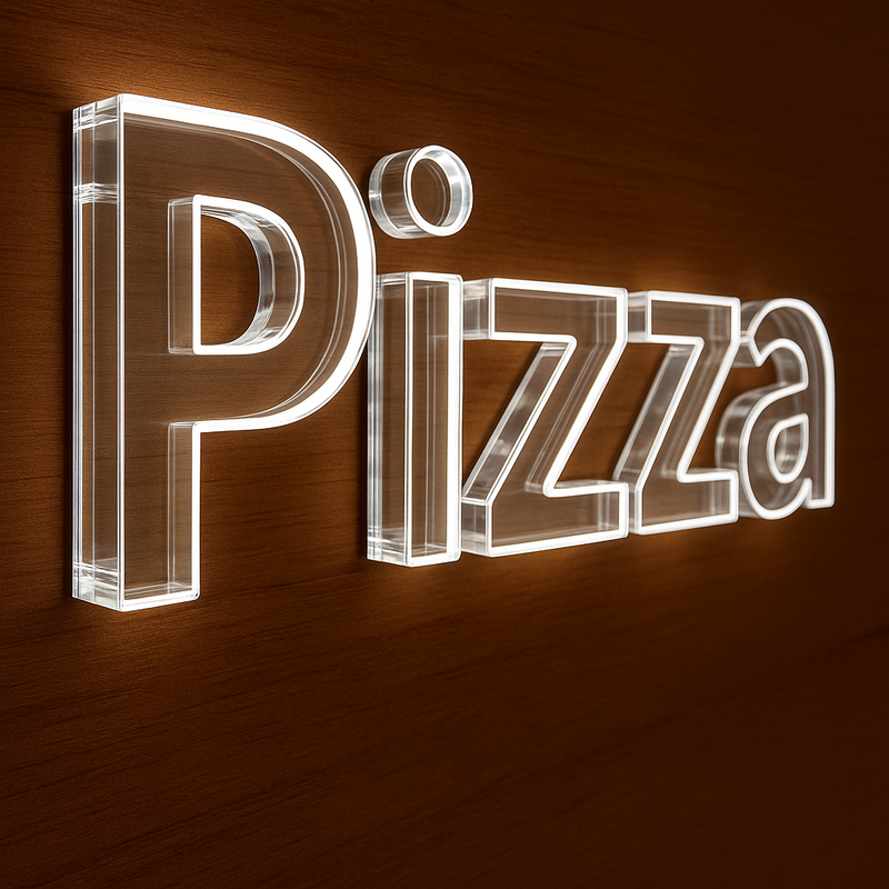 Letras Caixa em acrílico iluminadas