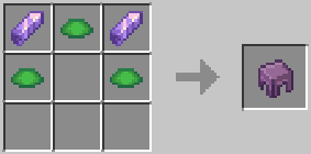 1 Shulker Shell: 2 amethyst shards, 3 scutes