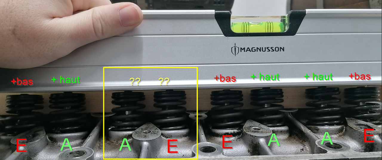 écart ressorts soupapes