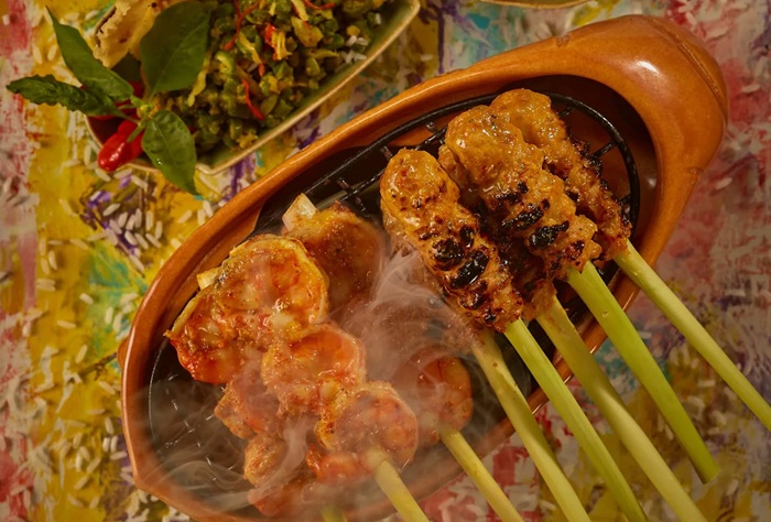Salah satu hidangan di Bumbu Bali Restaurant di Nusa Dua, Bali.