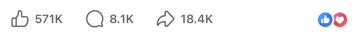 Reactions bar