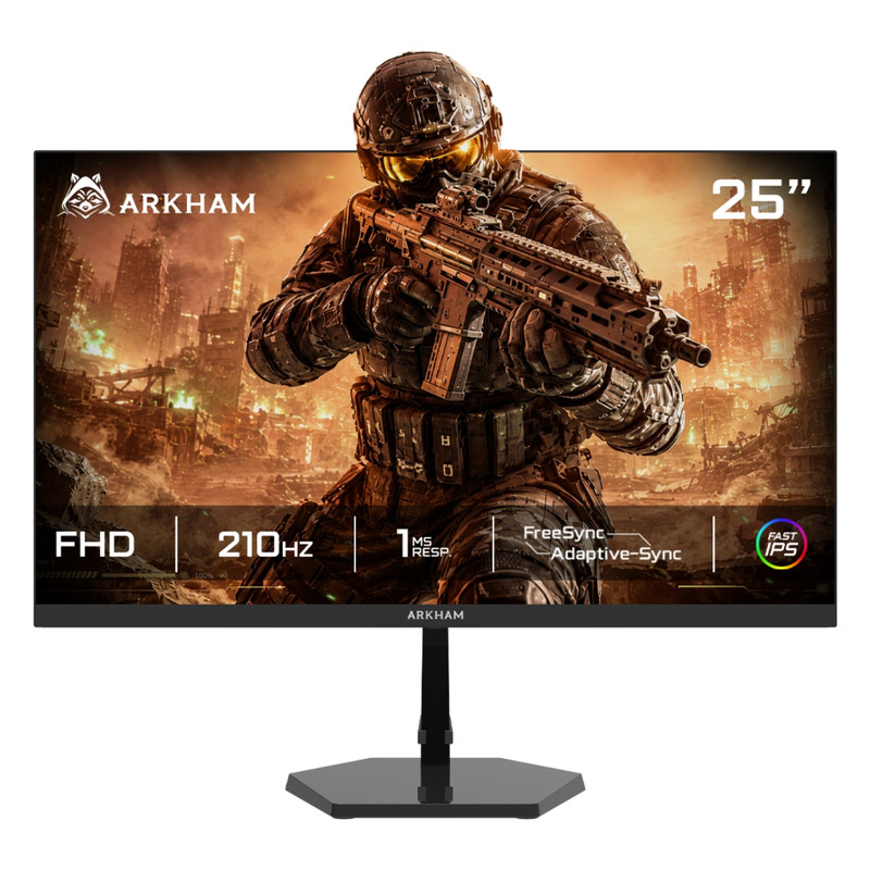 MONITOR GAMER ARKHAM ARK25210FI8 25 PULGADAS 210HZ FHD FAST IPS 1MS